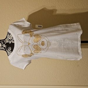 Disney Minnie Mouse White T-Shirt with gold accents size XL(15/17)